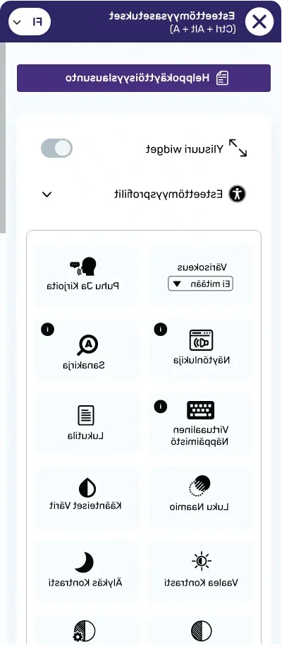 finnish website accessibility widget